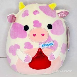 ❤️ EVANGELICA 🐮 Pink Cow w Hershey's Kisses Valentine 2024 Squishmallow NWT